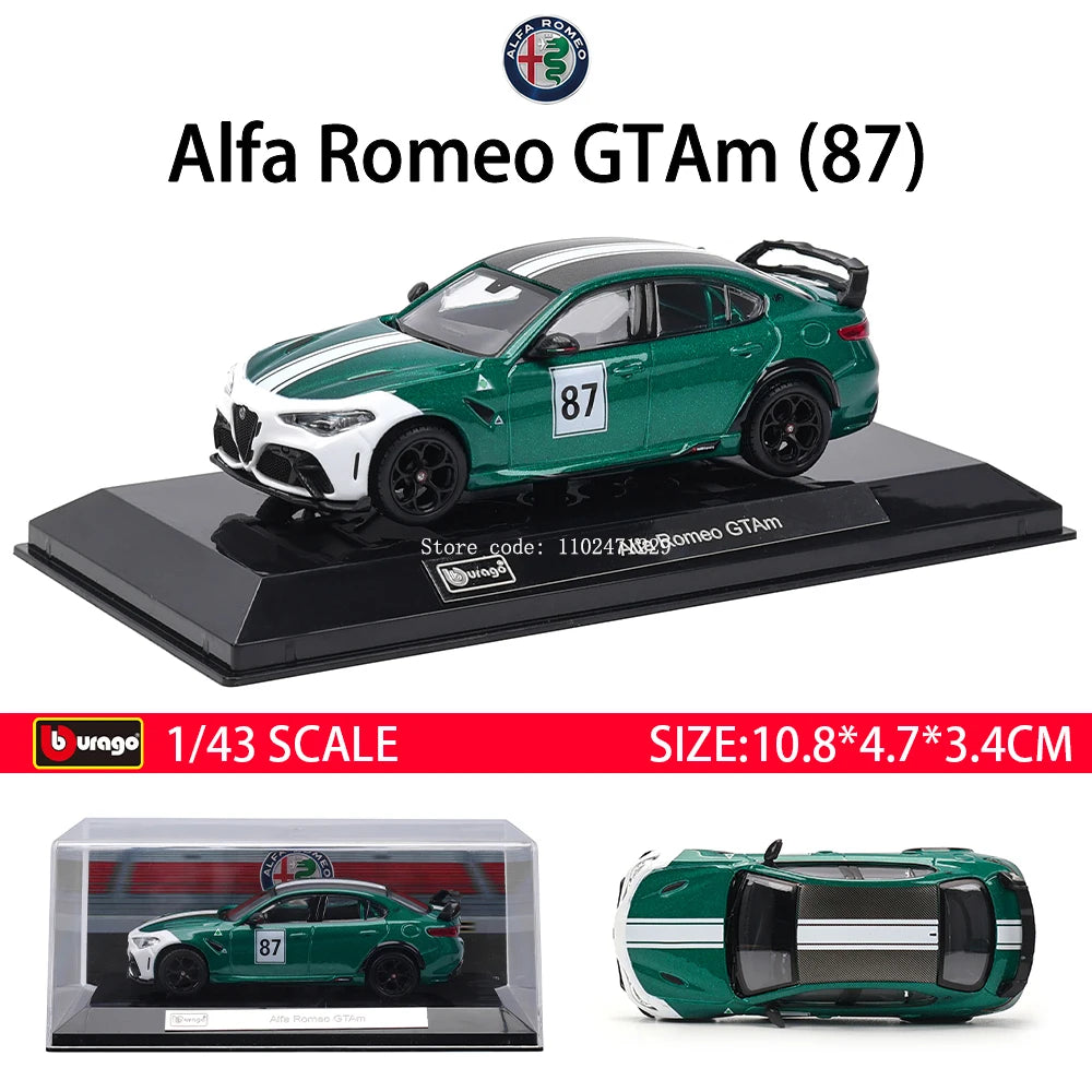 Bburago 1:43 Toyota GR Yaris Porsche Lamborghini SC63 Alloy Luxury Vehicle Diecast Pull Back Cars Model Toy Collection Gift