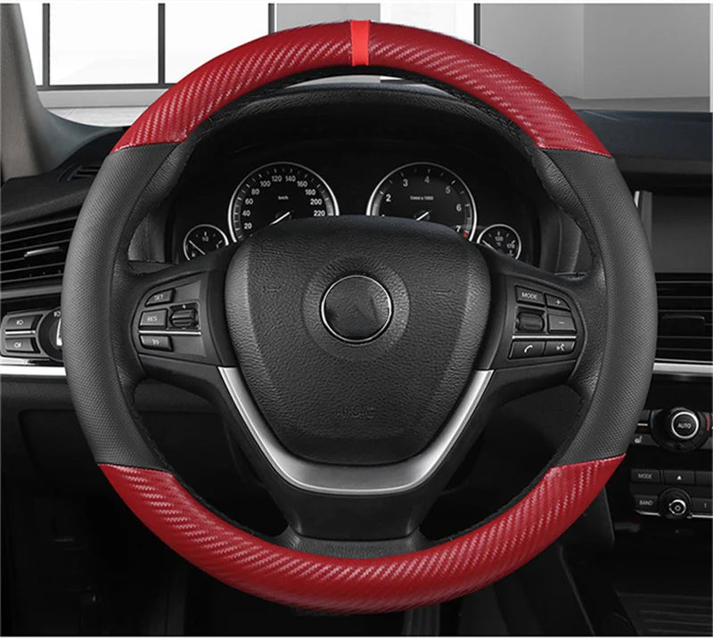 Fashion Universal Car Steering Wheel Cover Breathable Anti Slip Car Decoration Suitable 37-38cm Steering Wheel Cover Accessories
