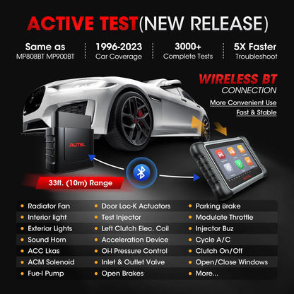 Autel MaxiCOM MK808K-BT Scanner OBD2 Automotive Car Diagnostic Tool Key Coding Active Test Scanner Same as MK808BT PRO