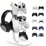 Universal 3-layer Controller Holder and Headphone Holder Game Accessories For PS5 PS4 Storage Holder Black, White, Transparent