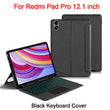 AJIUYU Backlight Magic Keyboard For XiaoMi Redmi Pad Pro 12.1 inch Folio Smart Case Portuguese Spanish Arabic Keyboard Cover
