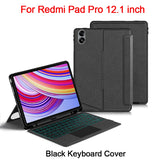 AJIUYU Backlight Magic Keyboard For XiaoMi Redmi Pad Pro 12.1 inch Folio Smart Case Portuguese Spanish Arabic Keyboard Cover