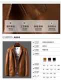 2024 Men's Leather Jackets Lapel Business Leather Jackets Men Pu Blazers Korean Style Slim Fashion Leather Coat Plus Size M-6XL