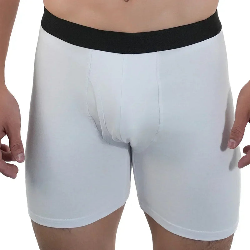 Man Mid-Long Boxer Shorts Sport Underwear Cotton Underpants Sexy Boxershorts Breathable Panties Large Boxers Hombre Men's Gifts