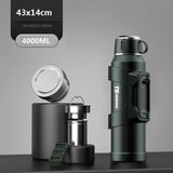 316 Stainless Steel Insulated Thermos Bottle, 1L, 2L, 3L, Outdoor Travel Coffee Mugs, Thermal Vacuum Water Bottle, Thermal Mug