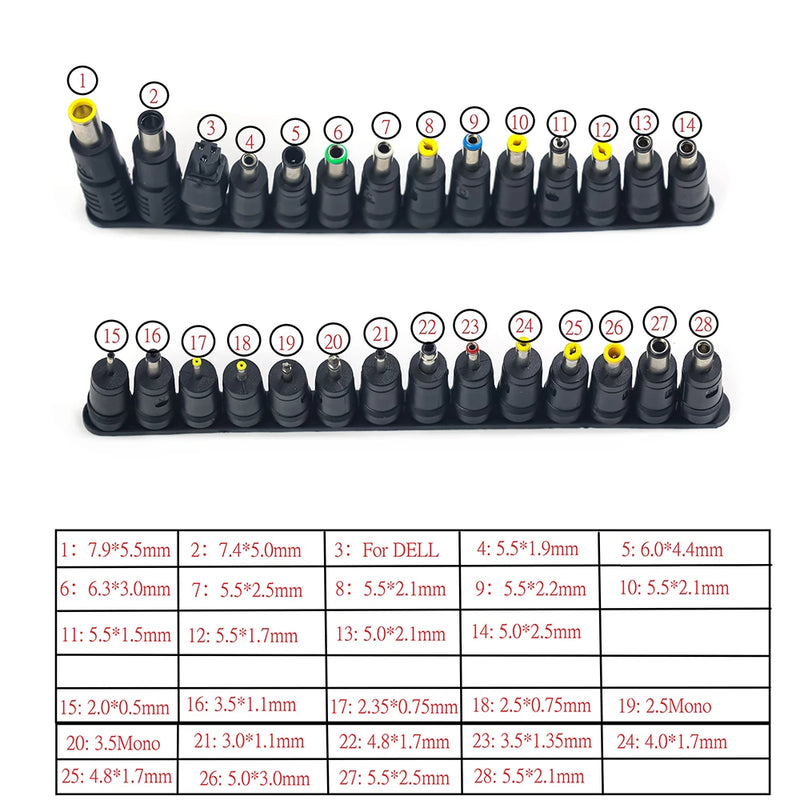 96W Universal PortableAC Laptop Power Adapter 12V 15V 16V 18V 19V 4.5A 20V 24V Charger For Dell Toshiba Hp Asus Acer Sony Lenovo
