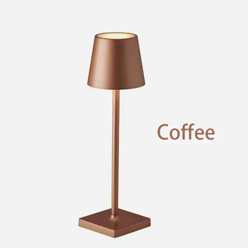 LED Table Lamps 3-Level Dimmable Wireless LED Desk Lamp Touch Bedside Creative Ambient Light USB Rechargeable Bar Outdoor Decor