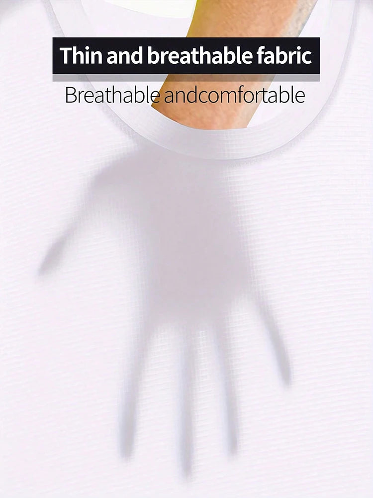 5PCS Men's Solid Color Ultralight Quick Dry Sport T-Shirt, Breathable Lightweight Top For Fitness Training Workout Running Gym