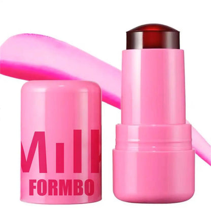 Lápiz labial 3 en 1 con leche, rubor en barra, colorete, agua refrescante, larga duración, acuarela, maquillaje mate multiusos.