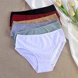 3PCS/Set Women's Sexy Seamless Cotton Panties Plus Size Underwear Female Underpants Girls 6 Solid Color Soft Briefs Lingerie 8815