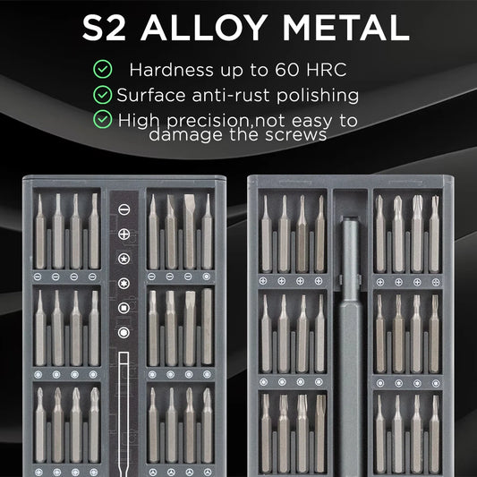 25/63 in 1 Magnetic Precision Screwdriver Set Mini Tools Kit for Mobile Phone PC Repair Professional Hardware with Torx Hex Bits