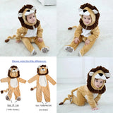 Umorden Infant Toddler Dalmatian Dog Lion Tiger Dinosaur Costumes Baby Boys Girls Kigurumi Cartoon Animal Romper Halloween Purim