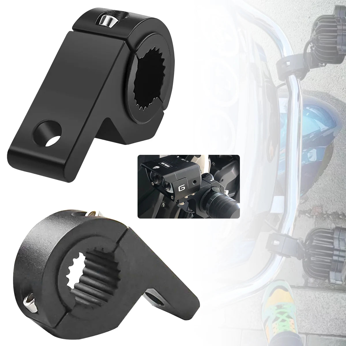 ATV Car Motorcycle LED Headlight Clamps Brackets Tube Clamp Mount Kit For Auto Motorbike Spotlights Fog Light Mount Accessories