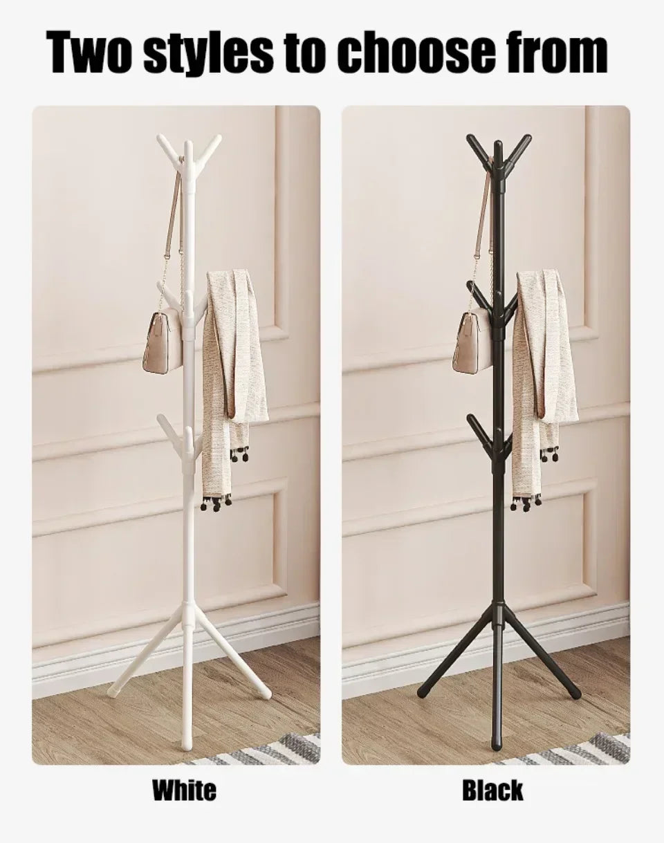 2025New Standing Coat Rack Hook Household Clothes Hanger Floor Standing Bedroom Clothing Storage Rack Save Space Clothing Racks