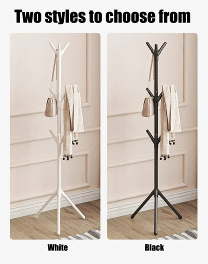 2025New Standing Coat Rack Hook Household Clothes Hanger Floor Standing Bedroom Clothing Storage Rack Save Space Clothing Racks