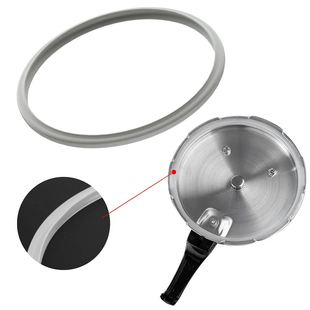 Anillo de sellado de silicona para olla a presión, junta de repuesto gris, accesorios de cocina, 18 cm, 22 cm, 24 cm, 26 cm 