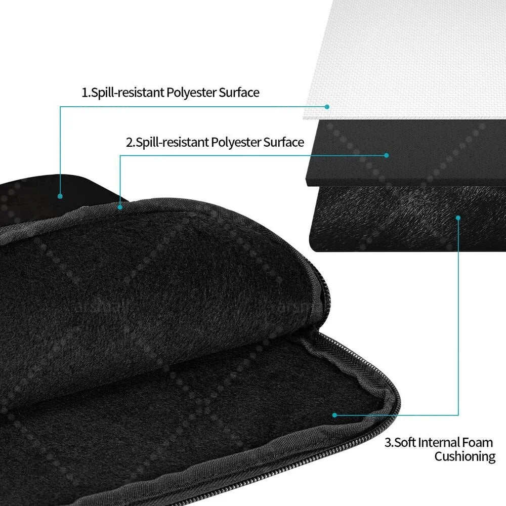 Black Cat Laptop Bag Tablet Notebook Case For Hp Dell Lenovo Computer For Macbook Air Pro Retina 10-17 Sleeve