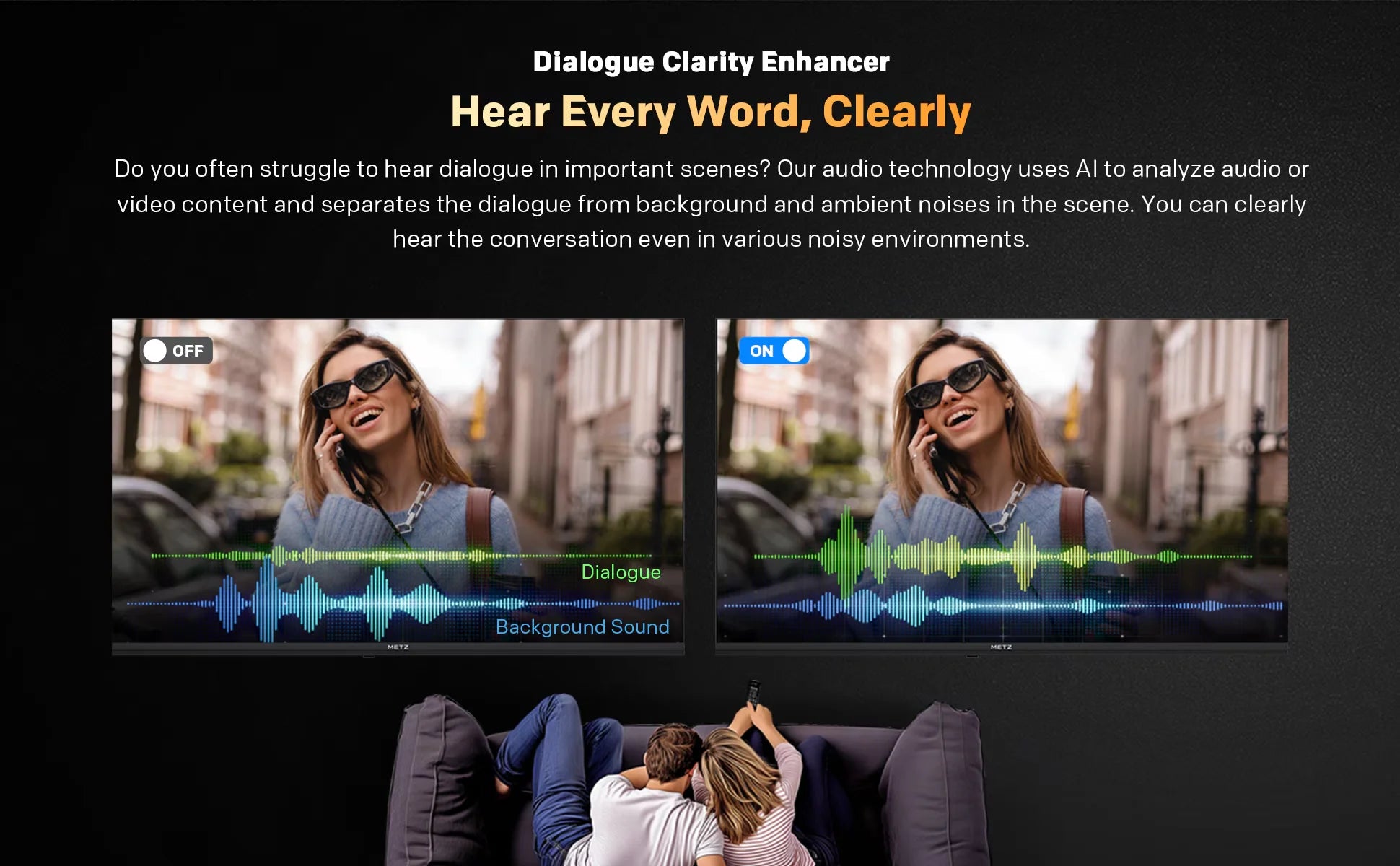 Metz QLED TV 32 "40" Inch Smart LED Television Google Tele HDR 10 Dolby Audio Bluetooth 5.1 EyeCare Tuner 2025 32MQF7030Z