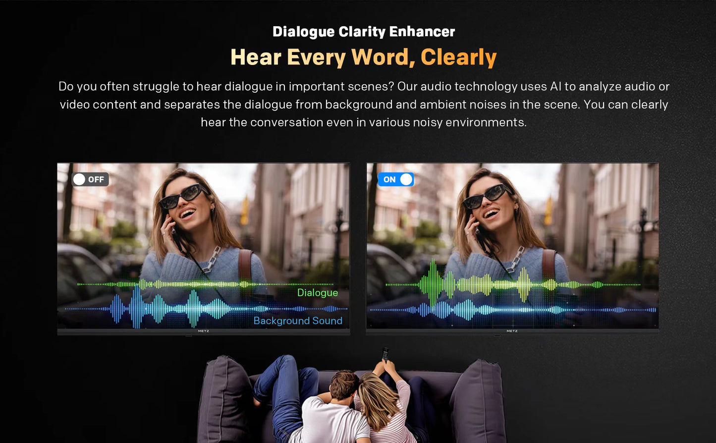 Metz QLED TV 32 "40" Inch Smart LED Television Google Tele HDR 10 Dolby Audio Bluetooth 5.1 EyeCare Tuner 2025 32MQF7030Z