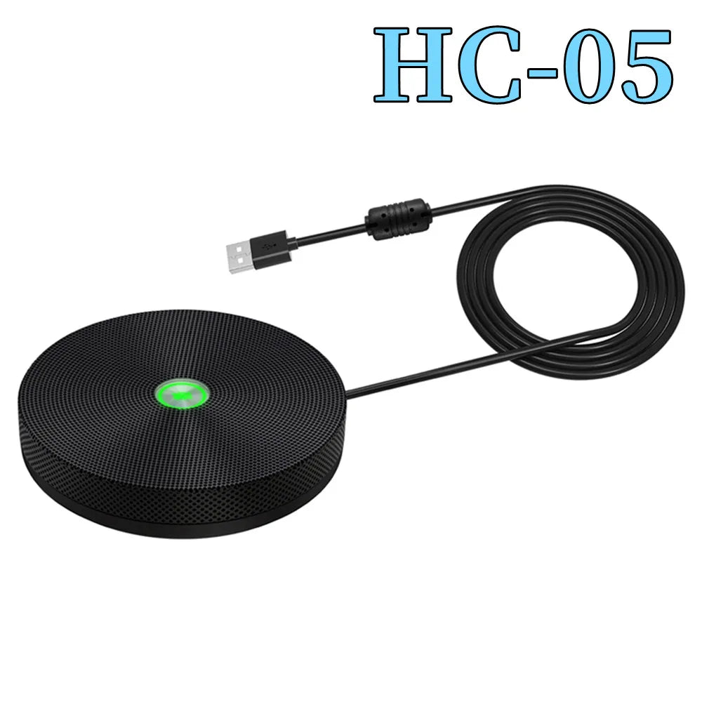 HCSTVCON Microphone Omnidirectional Video Conference Mini Portable 360° Voice Pickup USB Plug for Meeting Business Online Live