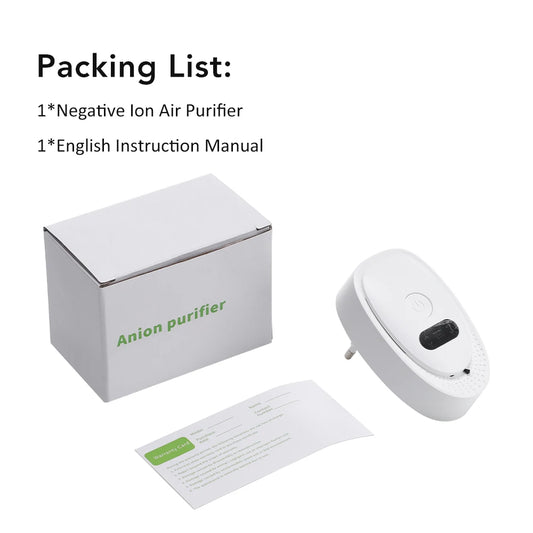 Air Purifier Plug In Negative Ion Ionizer Air Purifier for Household Quiet Operation Ionizer Mini Air Cleaner Toilet Deodorant