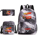 3pcs Disney Pixar Cars Lightning McQueen Students Backpacks Schoolbags Pencil Case Shoulder Bags Boys Girls School Bags Sets