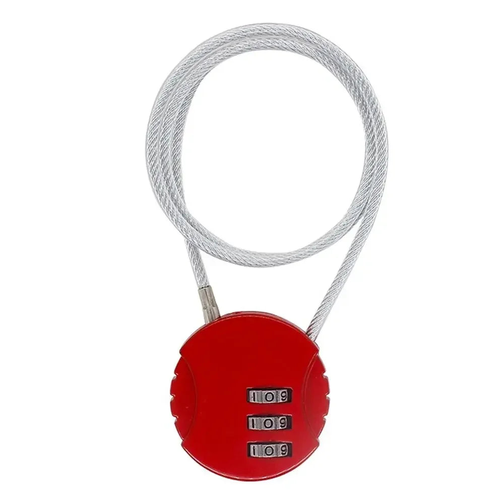 50cm Wire Rope Digital Padlock Password Code Security Lock Smart Combination Lock for Motorcycle Helmet Lock Extended Wire Rope
