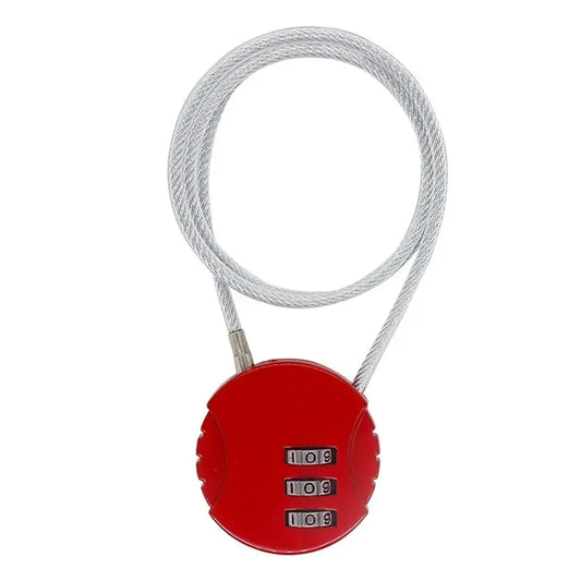 50cm Wire Rope Digit Padlock Password Code Security Lock Smart Combination Lock for Motorcycle Helmet Lock Extended Wire Rope