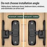 1pc Sliding Door Latch Home Security Latch Bolt Zinc Alloy 90 180 Degree Easy Install Lock Bathroom Sliding Door Bolt Latch