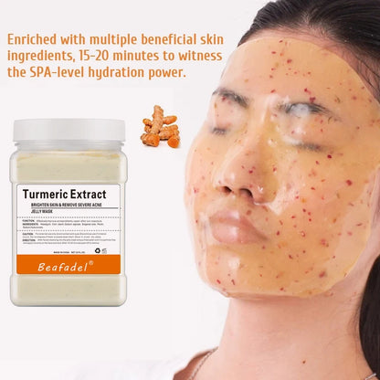 Mascarilla de hidrogelatina suave de 650 g en polvo, mascarilla de hidrogelatina casera, exfoliante con ácido hialurónico, mascarilla facial de rosas para el cuidado de la piel.