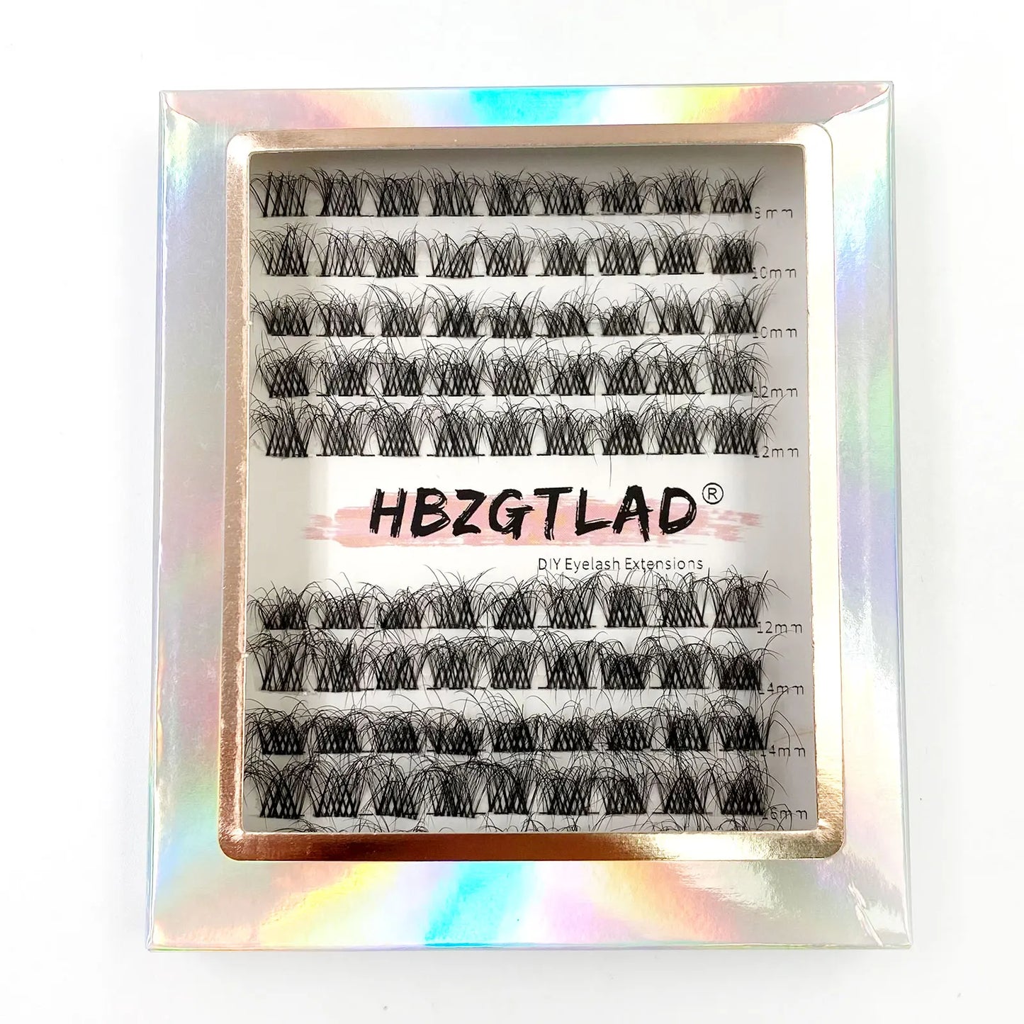 5D DIY Cluster Invisible band Lashes Segmented Bundle Thick Eyelashes Extension Russian Volume Individual False Lashes Cilios