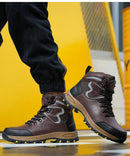 High Top Safety Shoes Men Steel Toe Work Shoes Men Women Work Safety Boots Anti Smash Safety Indestructible waterproof boots