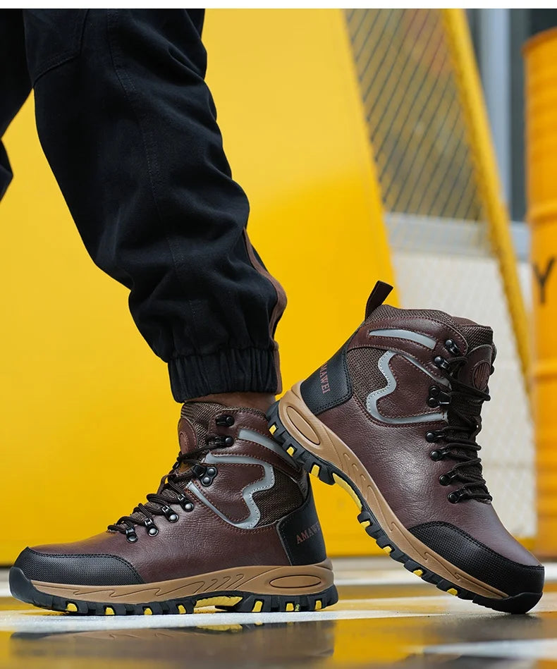 High Top Safety Shoes Men Steel Toe Work Shoes Men Women Work Safety Boots Anti Smash Safety Indestructible waterproof boots