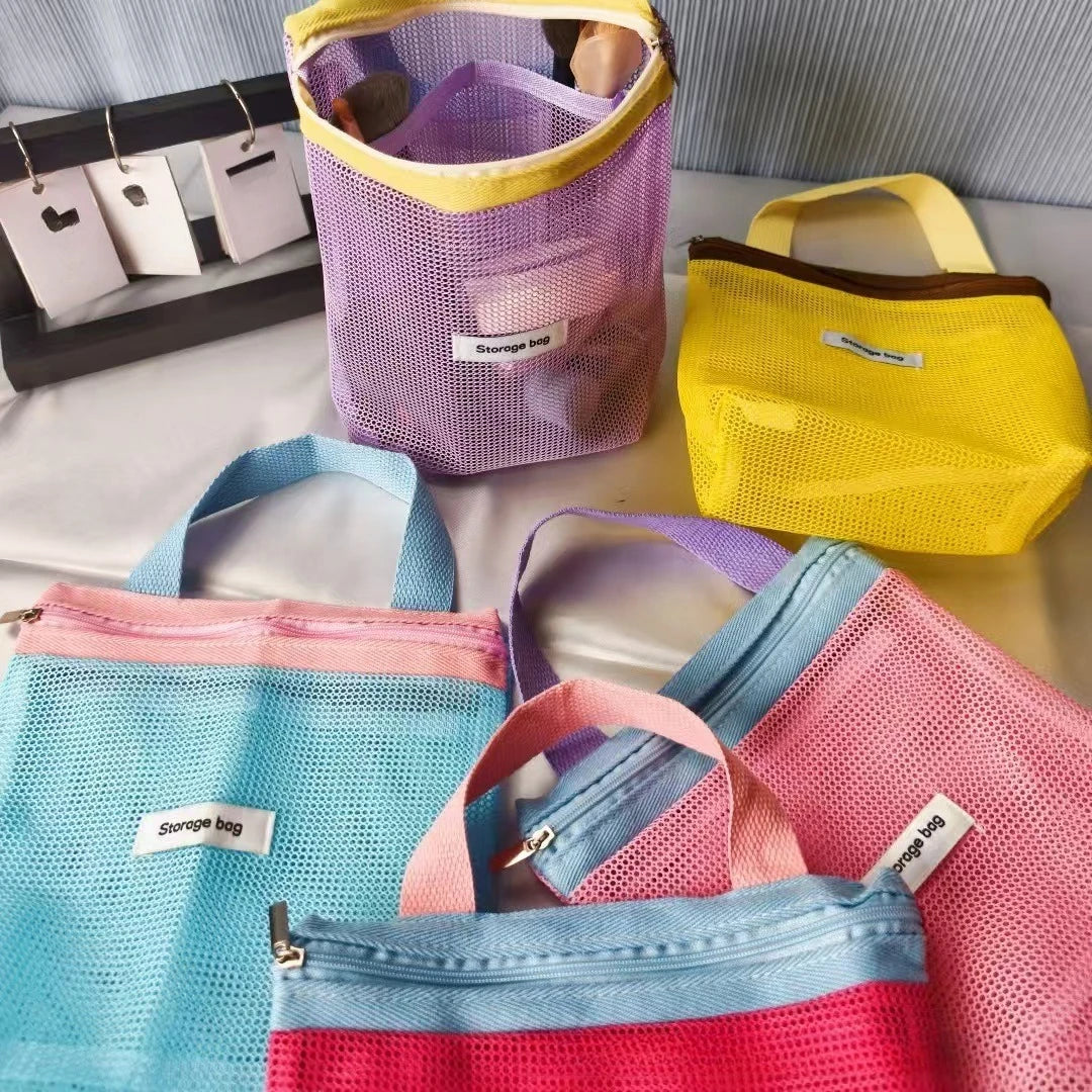 Soft Color Makeup Bag with Drain Holes Large Shower Organizer Travel Essentials