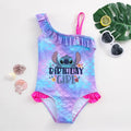 Lilo Stitch Baby Girl Mermaid Fish Scale Print Swimsuit One-Piece Swimwear Toddler Bathing Suit Beach Outfit