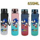 650ML Sonic Hedgehog Sport Water Bottle Large Capacity Cartoon Portable Plastic Water Bottle Drinking Cup Student Birthday Gifts