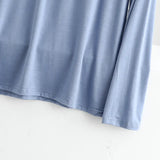 Modal Bottoming Tshirt Long sleeves thin Mask T-shirts Solid color V-Neck Base Tee Tops Plus size loose undershirt all match