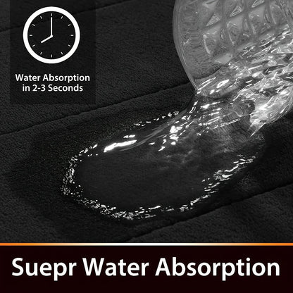 Thickened light luxury bathroom absorbent floor mat non-slip mat shower room soft foot mat entrance mat