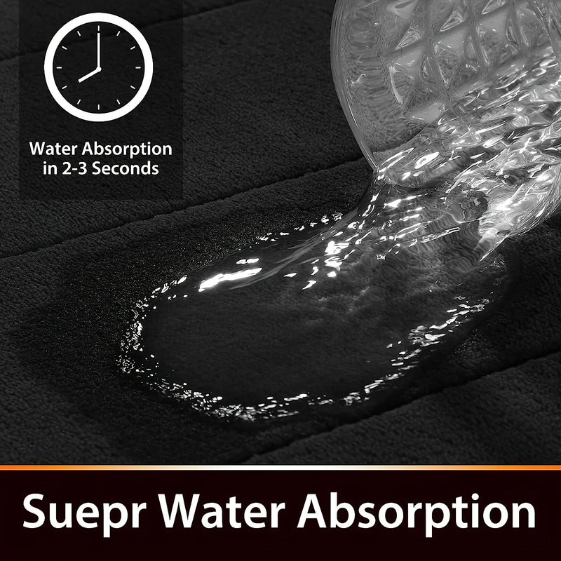 Alfombra absorbente de baño de lujo, ligera y gruesa, antideslizante, suave, para entrada y ducha