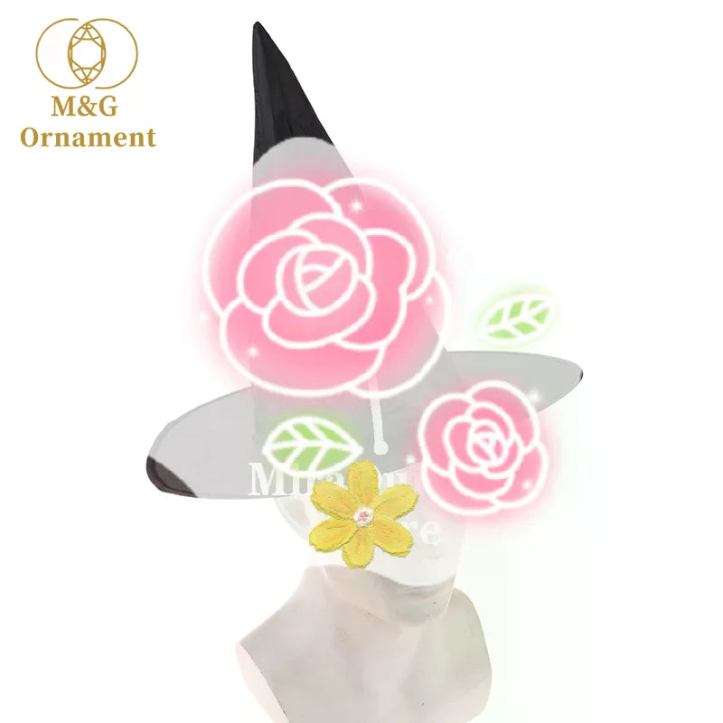 1Pc Halloween Black Witches Hat Cap Hanging Witches Hats Costume Accessory For Halloween Party Cosplay Favor Role Play