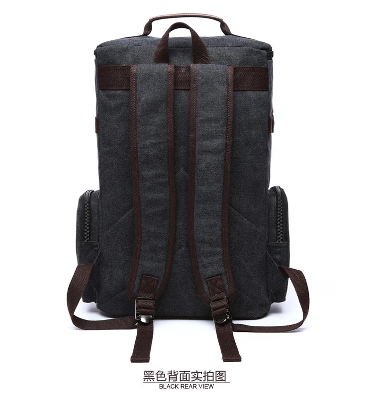 Mochila de lona multifuncional DISCOVERY-SUN, mochila informal para senderismo, mochila escolar para deportes al aire libre, mochila de viaje de gran capacidad.