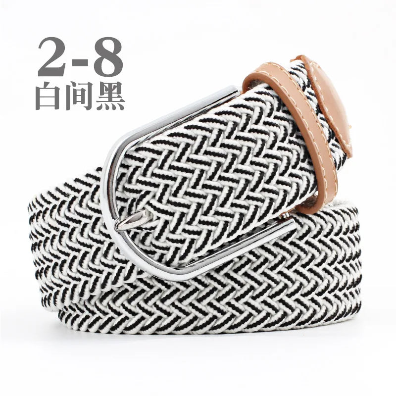 Stretch Woven Belt Unisex Canvas Belts Fashion Casual Student Belt Women Cinturon Male Waistband 105cm