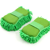 2Pcs Coral Car Wash Mitts Car Cleaning Sponge Care Detailing Brushes Auto Gloves Styling Car Cleaning Tools Auto Accessories