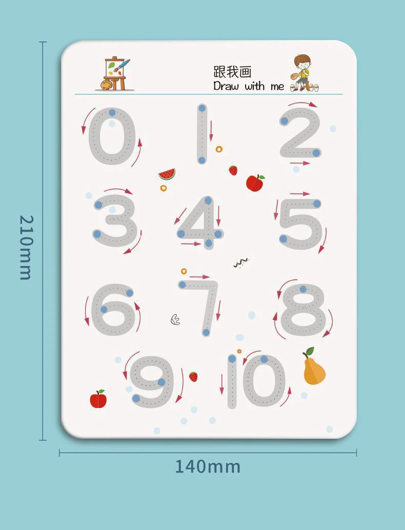 Montessori Drawing Book Reusable Magic Children Practice Copybook Control Training Book Magical Tracing Workbook
