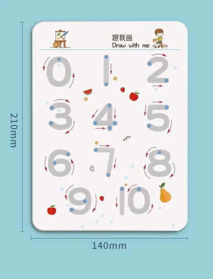 Montessori Drawing Book Reusable Magic Children Practice Copybook Control Training Book Magical Tracing Workbook