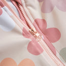 Toddler Girls Boys Beach Wear Kids Swimwear Summer Long Sleeve Floral/Tropical Print Zip Up Bathing Suits with Hat For Swimsuit