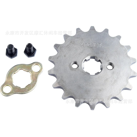 Roda dentada do motor dianteiro para Pit Dirt Bike, Acessórios de substituição, 420, 10, 12, 13, 14, 15, 16, 17, 18, 19 Dente, 17mm, 70cc, 110cc, 125cc