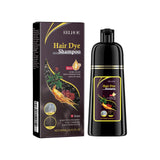 Shampoo EELHOE 3 em 1 para Tingir Cabelos de Preto: Crescimento, Limpeza, Escurecimento e Nutrição Profunda – Fórmula Natural, Orgânica e à Base de Ervas