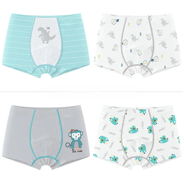 Shorts de boxer de algodão puro infantil, roupas íntimas sem costura sem virilha, cuecas grandes médias, meninas