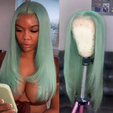 RONGDUOYI Pink Layered Haircut Straight Lace Front Wigs Natural Long Straight Cosplay Heat Fiber Synthetic Wig Purple